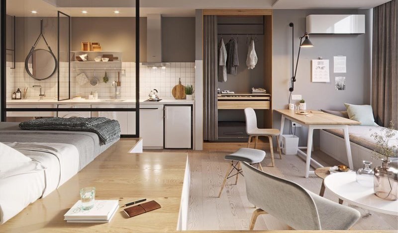 Căn hộ studio tại Dasong Village – Phú Thọ được thiết kế thông minh với không gian mở, tích hợp khu bếp, bàn làm việc và giường ngủ, tối ưu hóa diện tích sử dụng cho cuộc sống hiện đại.