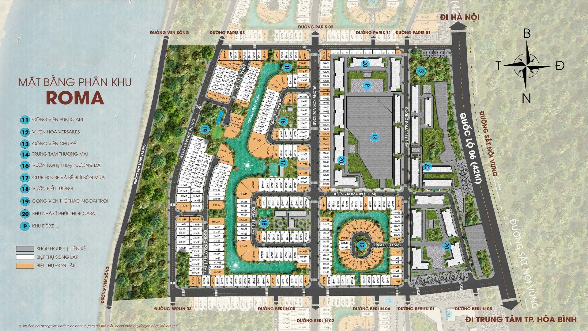 Mặt bằng phân khu Roma