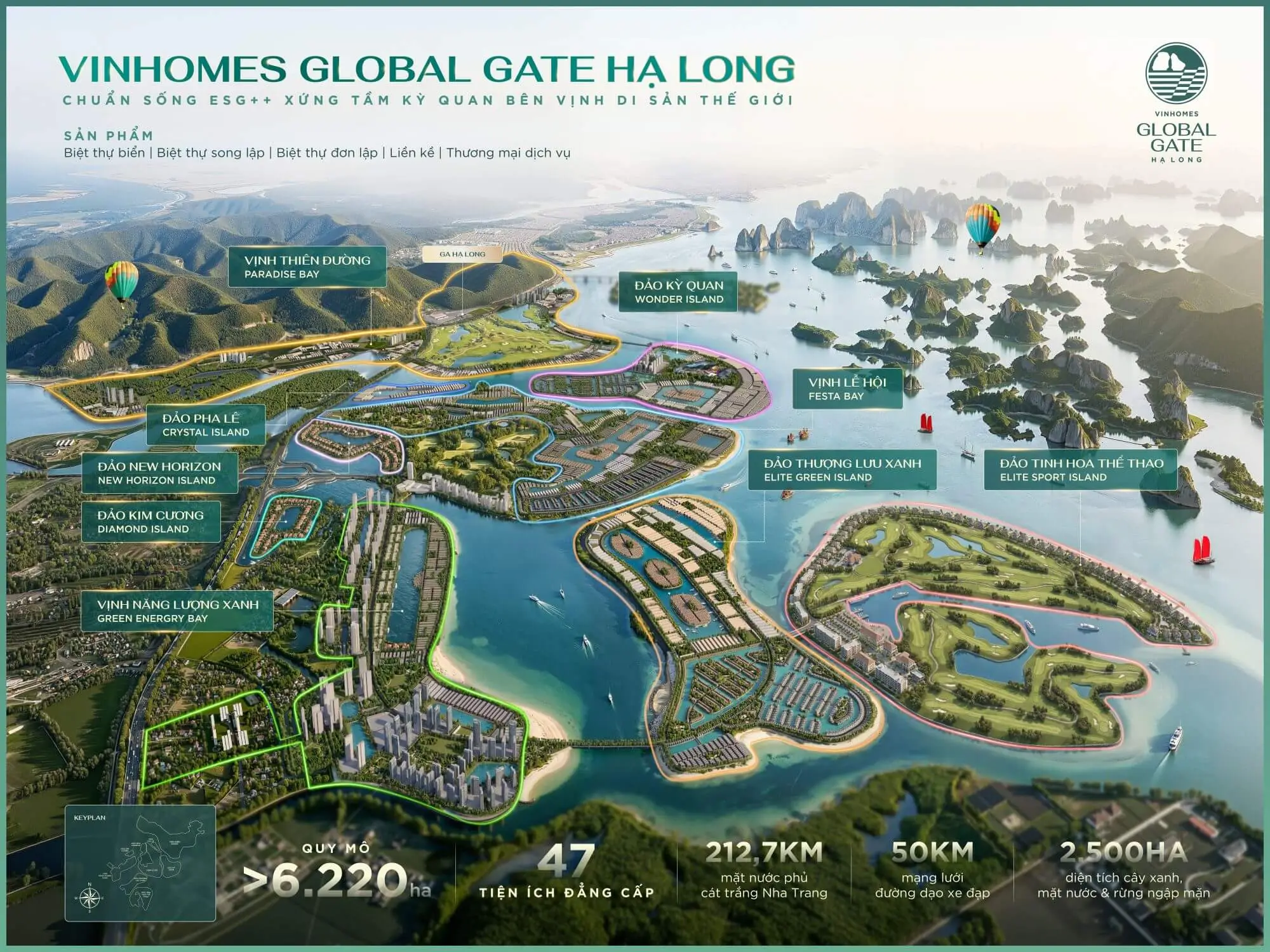 Các phân khu tại Vinhomes Global Gate Hạ Long Các phân khu tại Vinhomes Global Gate Hạ Long