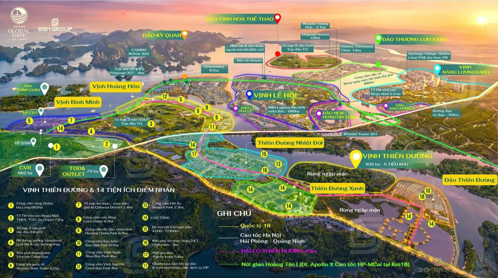 Chuỗi tiện ích tại Vinhomes Global Gate Hạ Long Chuỗi tiện ích tại Vinhomes Global Gate Hạ Long